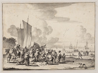 S 010
<br/>
Verkoop op de visafslag op het strand
<br/>
<em>Bout, Pieter (1658 - 1719)</em>